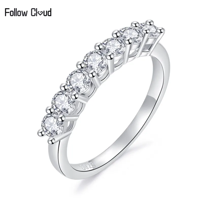 Follow Cloud 0.7ct D Color VVS Moissanite 925 Sterling Silver Lab Created Diamond Ring Half Eternity Wedding Band Gift for Women
Follow Cloud 0.7ct D Color VVS Moissanite 925 Sterling Silver Lab Created Diamond Ring Half Eternity Wedding Band Gift for Women