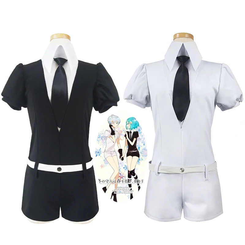 Anime Land of the Lustrous Phosphophyllite Cinnabar Antarcticite Cosplay Costumes Black White Jumpsuits Daily Wear Suit
Anime Land of the Lustrous Phosphophyllite Cinnabar Antarcticite Cosplay Costumes Black White Jumpsuits Daily Wear Suit
