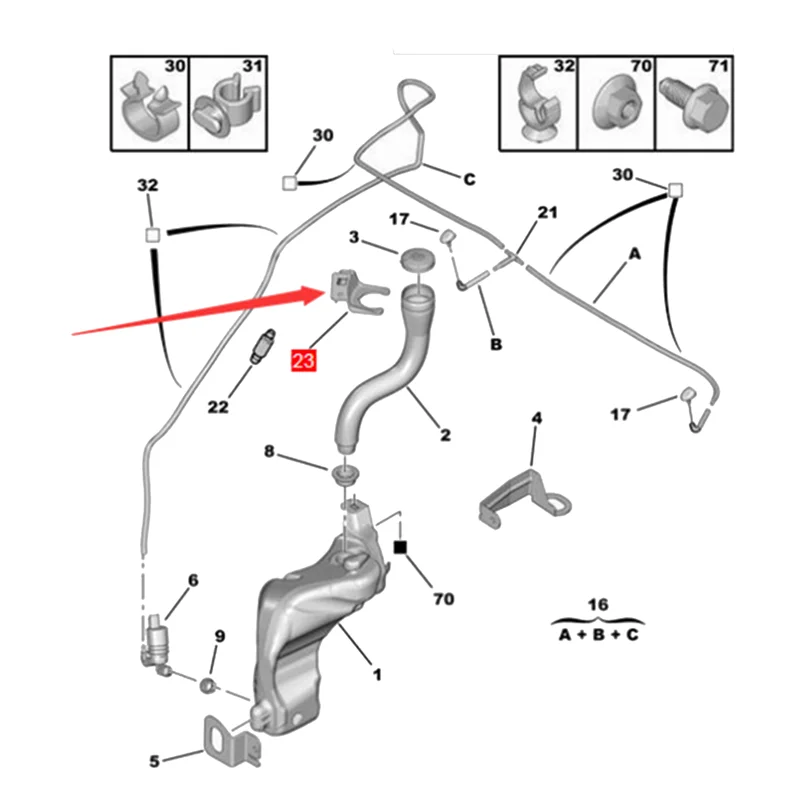 Replacement Spray Kettle Blow Can Water Filler Pipe Tube Bracket 643990 For 307 Citroen C-Quatre
Replacement Spray Kettle Blow Can Water Filler Pipe Tube Bracket 643990 For 307 Citroen C-Quatre