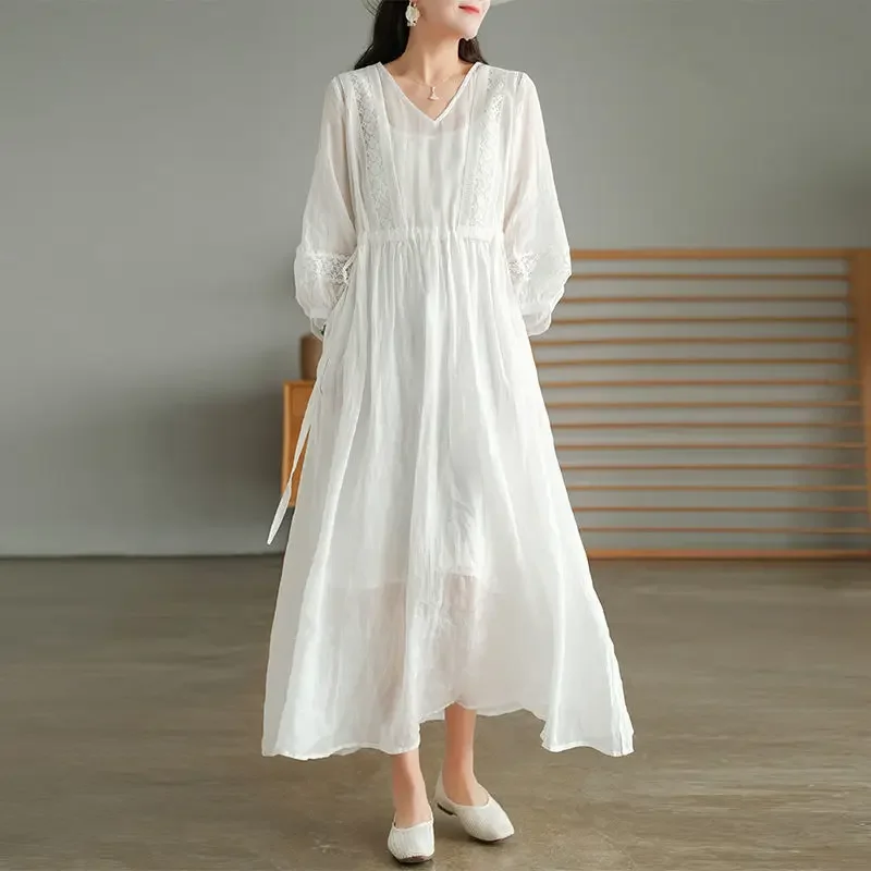 Pop Two Pieces Japan Style Women Clothing New Summer V-Neck Lantern Sleeve Ladies Dress Hollow Out Embroidery Lace Dresses
Pop Two Pieces Japan Style Women Clothing New Summer V-Neck Lantern Sleeve Ladies Dress Hollow Out Embroidery Lace Dresses