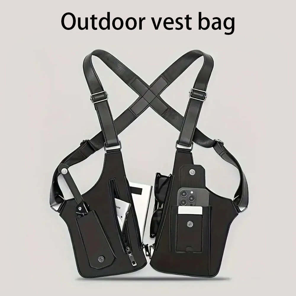 Multi functional lightweight outdoor vest bag with adjustable shoulder straps
Multi functional lightweight outdoor vest bag with adjustable shoulder straps