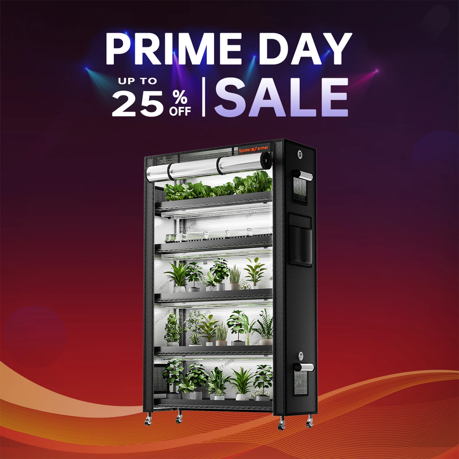 Spider Farmer 2025 New Plantstand230 Growshelves LED Grow Light 6-Layer W/Metal Plant Stand Trays for Indoor Veg Flower Plants
Spider Farmer 2025 New Plantstand230 Growshelves LED Grow Light 6-Layer W/Metal Plant Stand Trays for Indoor Veg Flower Plants