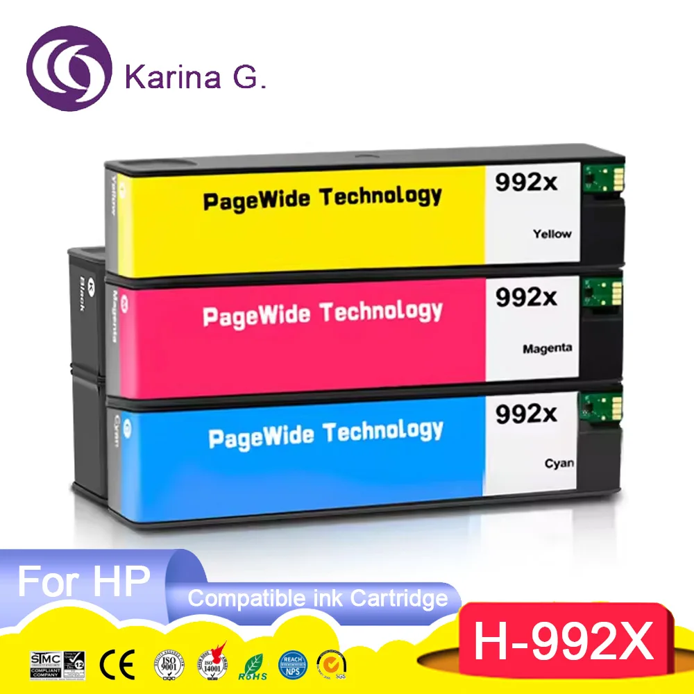 992X 992 Premium Remanufactured Color Inkjet Ink Cartridge For HP992X For HP PageWide 755dn 774dn 750dn 750dw 772dn 772 Printer
992X 992 Premium Remanufactured Color Inkjet Ink Cartridge For HP992X For HP PageWide 755dn 774dn 750dn 750dw 772dn 772 Printer