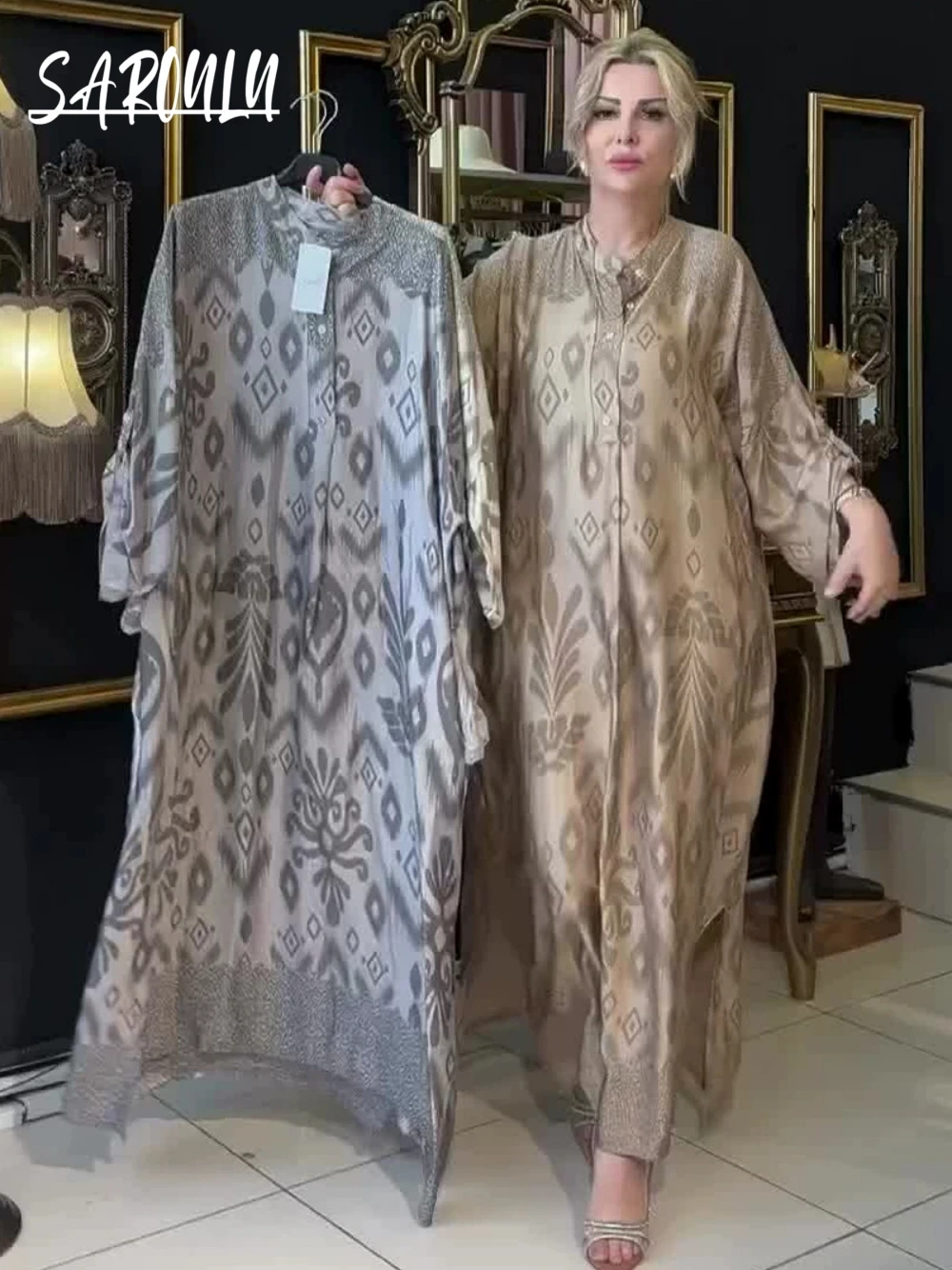2026 Muslim Printing Loose Evening Dress, Charming High Neck Cocktail Gown, Vintage Abaya Women Kaftan Robe, Four Seasons
2026 Muslim Printing Loose Evening Dress, Charming High Neck Cocktail Gown, Vintage Abaya Women Kaftan Robe, Four Seasons