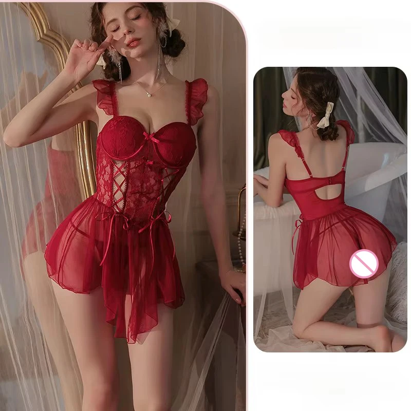 Sexy Lingеrie Womens Lace Up Body Tied Night Dress Women Steel Ring Gathered Lace Nightgown Sexy Body Lingerie Women Short Skirt
Sexy Lingеrie Womens Lace Up Body Tied Night Dress Women Steel Ring Gathered Lace Nightgown Sexy Body Lingerie Women Short Skirt