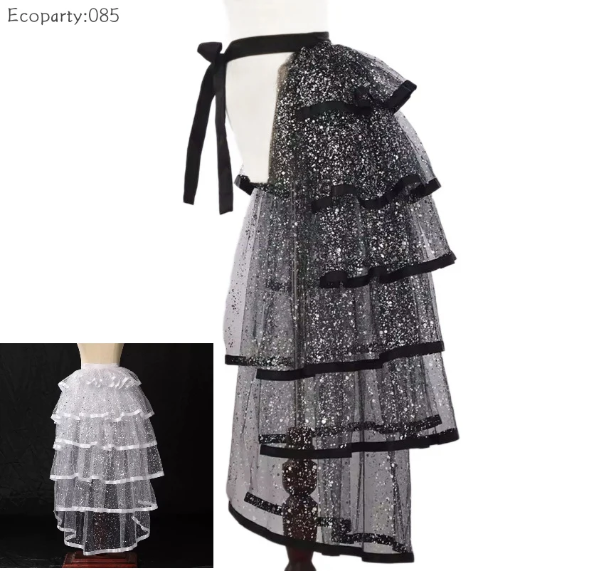 Sexy Steampunk Cocktail Party Tie-On Overskirt Gothic Tulle Skirt for Women Punk Puffy Ruffle Tutu Bustle Performance Costumes
Sexy Steampunk Cocktail Party Tie-On Overskirt Gothic Tulle Skirt for Women Punk Puffy Ruffle Tutu Bustle Performance Costumes