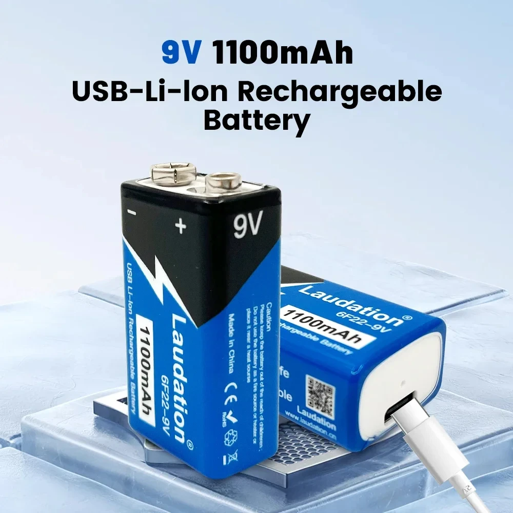 NEW 9V 1100mAh Li-ion Rechargeable Battery Micro USB Lithium Battery For Multimeter Microphone Toy Remote Control KTV Use
NEW 9V 1100mAh Li-ion Rechargeable Battery Micro USB Lithium Battery For Multimeter Microphone Toy Remote Control KTV Use