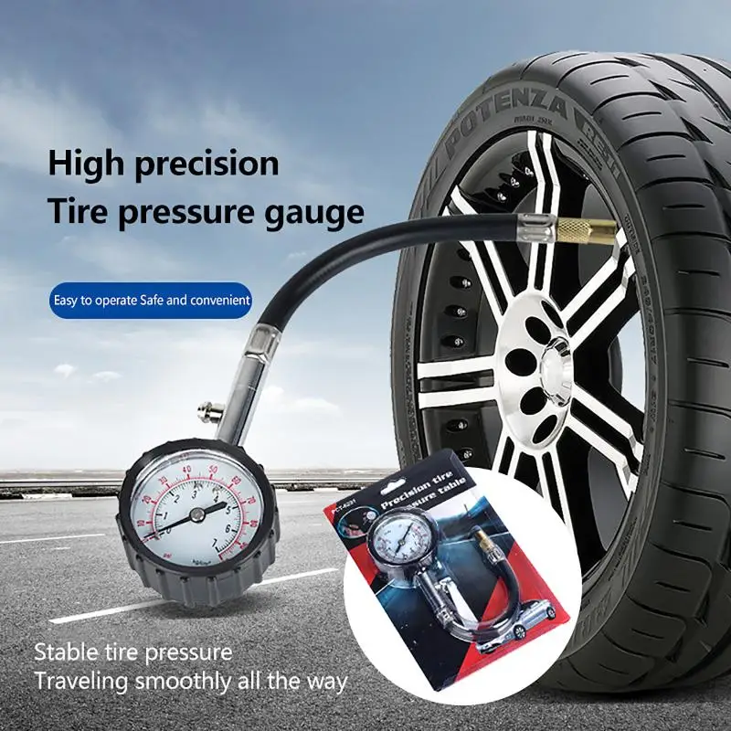 High Precision 100Psi Car Tyre Pressure Gauge Long Hose Tire Meter Detector For Auto Motorcycle Truck Tire Air Pressure Tester
High Precision 100Psi Car Tyre Pressure Gauge Long Hose Tire Meter Detector For Auto Motorcycle Truck Tire Air Pressure Tester