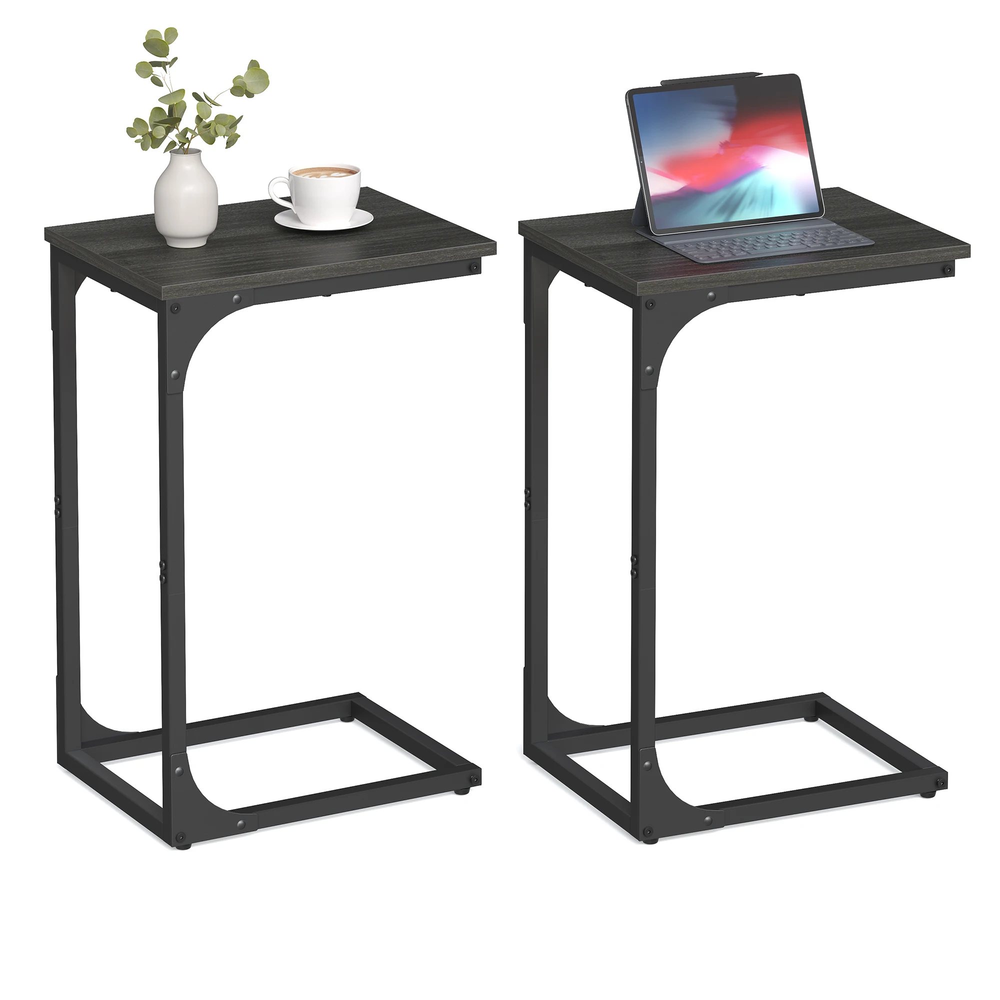 VASAGLE C-Shaped End Table Set of 2, Small Side Table for Couch, Sofa Table with Metal Frame for Living Room, Bedroom, Bedside
VASAGLE C-Shaped End Table Set of 2, Small Side Table for Couch, Sofa Table with Metal Frame for Living Room, Bedroom, Bedside