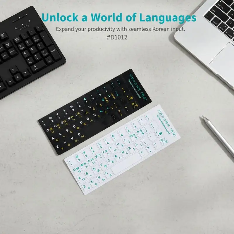Laptop Korean Keyboard Sticker Set Waterproof PVC 5Pcs Decal for Desktop PC Large Font Clear Print for Office Study
Laptop Korean Keyboard Sticker Set Waterproof PVC 5Pcs Decal for Desktop PC Large Font Clear Print for Office Study