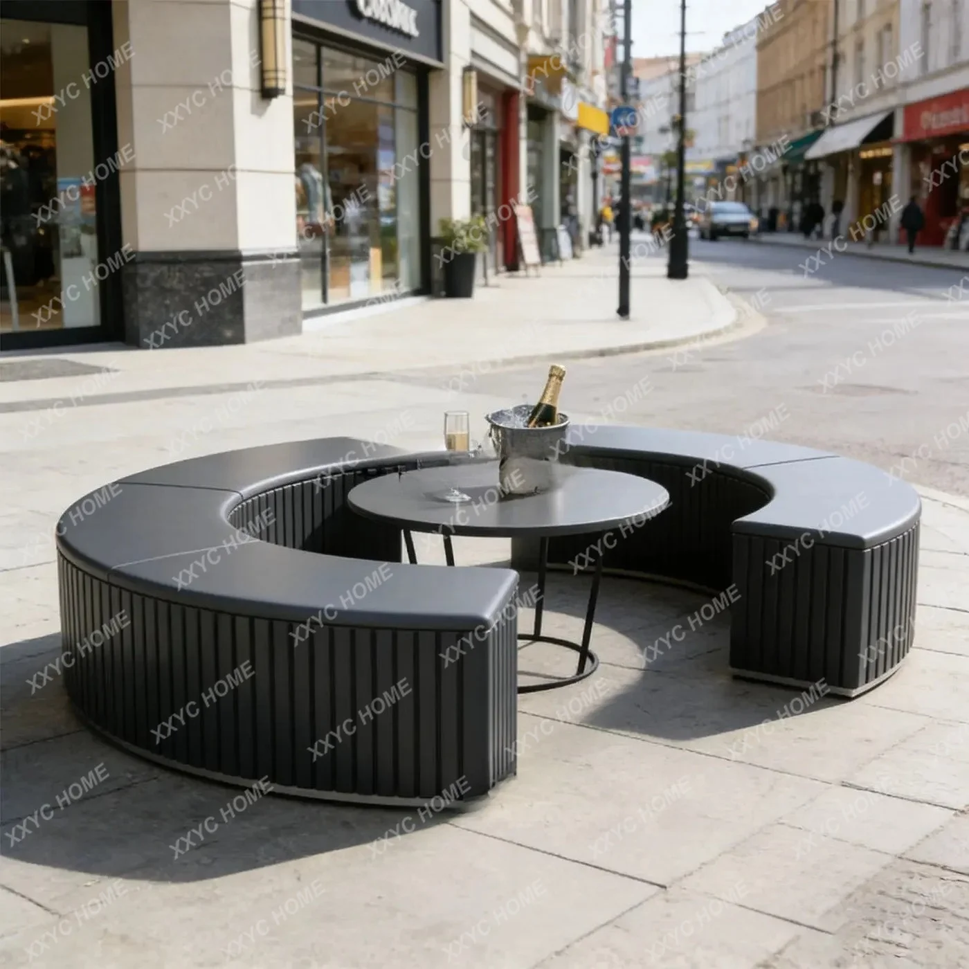 A Outdoor sofa round table combination commercial square shopping mall rest area reception sofa courtyard soft bag seat stool
A Outdoor sofa round table combination commercial square shopping mall rest area reception sofa courtyard soft bag seat stool