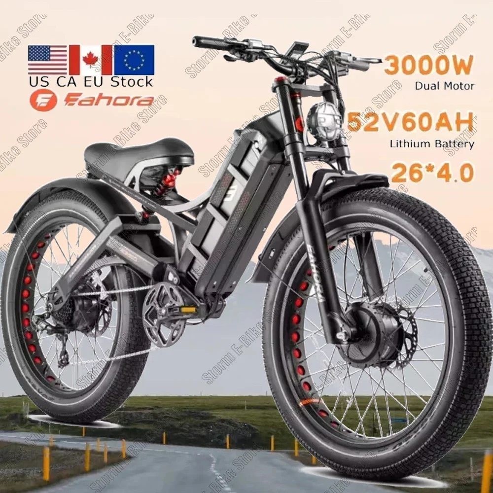 Модернизированный электрический велосипед eAhora Romeo Pro 3000 Вт 60 Ач PEAK 3000 Вт 26 дюймов Fat Tire 100-200 миль Электрический велосипед дальнего действия E Горные велосипеды
Модернизированный электрический велосипед eAhora Romeo Pro 3000 Вт 60 Ач PEAK 3000 Вт 26 дюймов Fat Tire 100-200 миль Электрический велосипед дальнего действия E Горные велосипеды