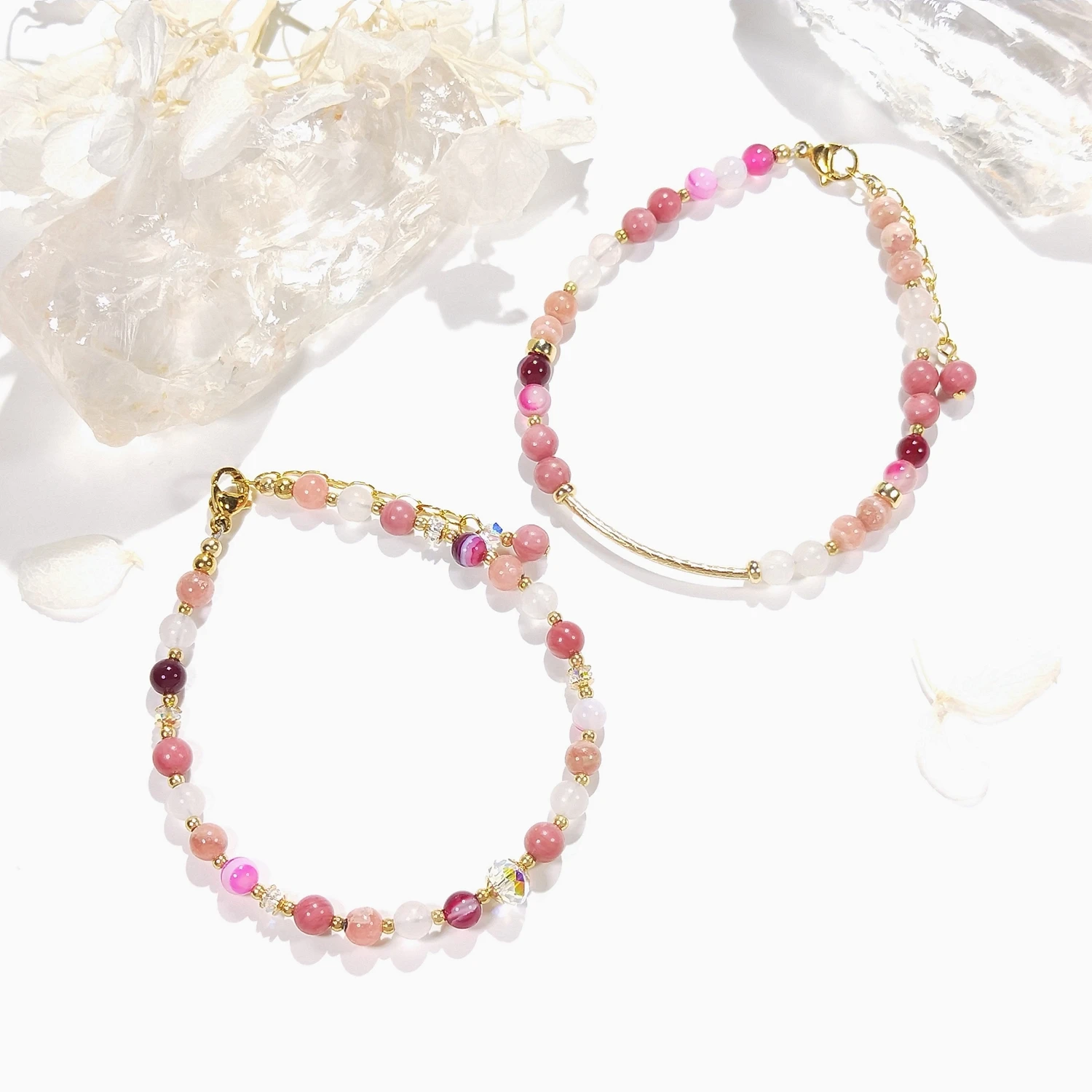 Lii Ji Natural Mix Rhodonite Rhodochrosite Rose Quartz Agate 4mm American 14K Gold Filled Bracelet Handmade Fashion Jewelry
Lii Ji Natural Mix Rhodonite Rhodochrosite Rose Quartz Agate 4mm American 14K Gold Filled Bracelet Handmade Fashion Jewelry