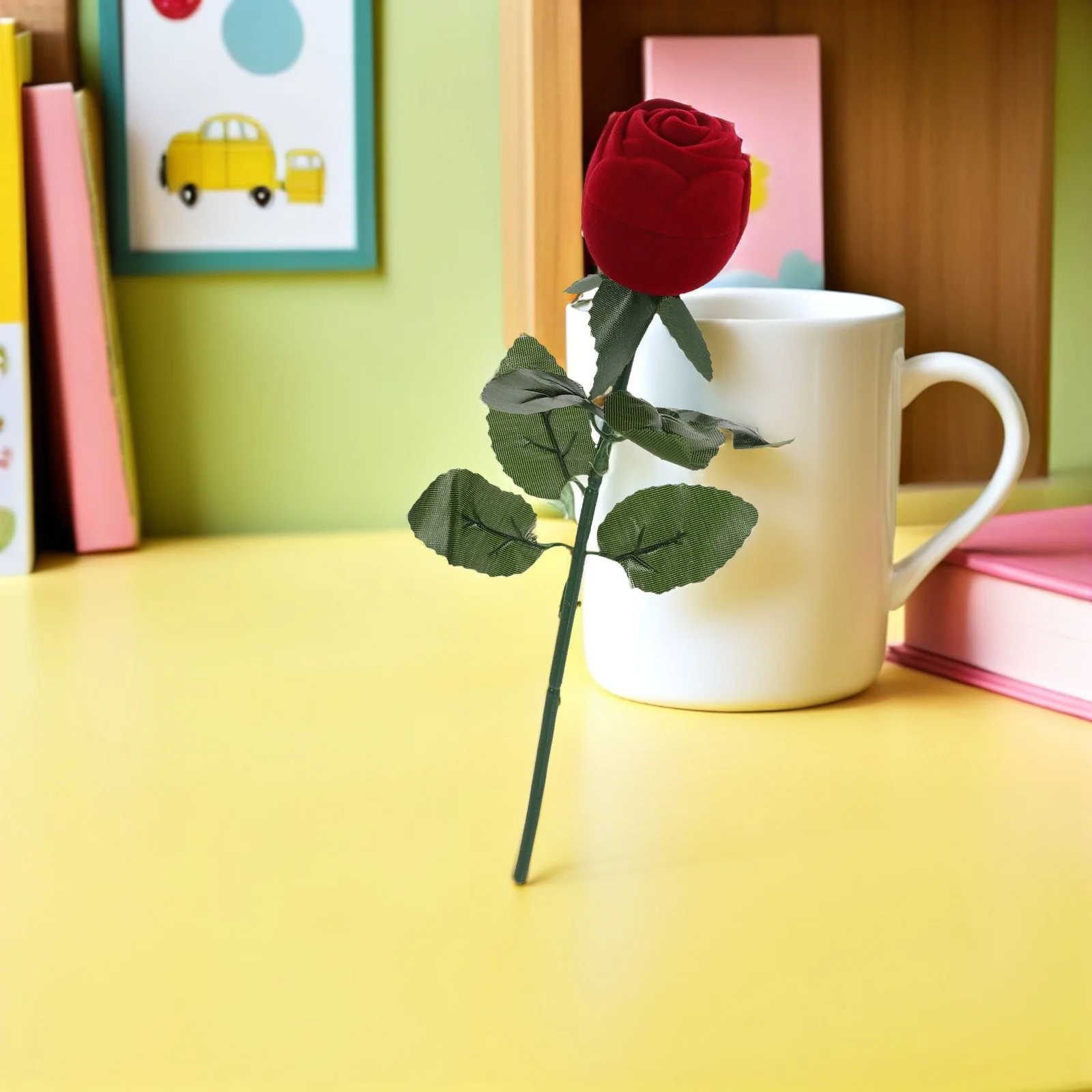 Rose Jewelry Box Red Flocked Rose Ring Holder Case Romantic Proposal Engagement Wedding Anniversary Gift for Her Ring
Rose Jewelry Box Red Flocked Rose Ring Holder Case Romantic Proposal Engagement Wedding Anniversary Gift for Her Ring