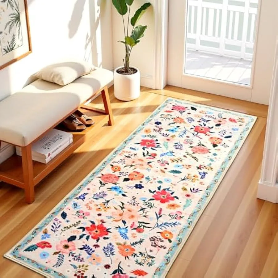 Floral Entryway Runner Rug 2x6 Washable Beige Boho Rug for Hallways NonSlip Soft Stain Resistant Vintage Carpet Runner Rugs for
Floral Entryway Runner Rug 2x6 Washable Beige Boho Rug for Hallways NonSlip Soft Stain Resistant Vintage Carpet Runner Rugs for