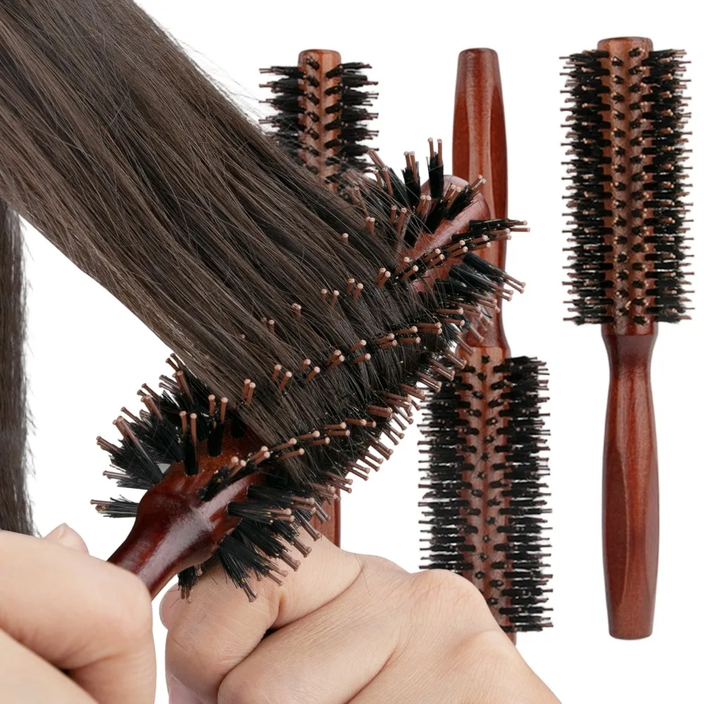 Wood Handle Round Rolling Brush Straight Twill Hair Comb Boar Bristle Round Barrel Hair Curling Brush Hairdressing Styling Tool
Wood Handle Round Rolling Brush Straight Twill Hair Comb Boar Bristle Round Barrel Hair Curling Brush Hairdressing Styling Tool
