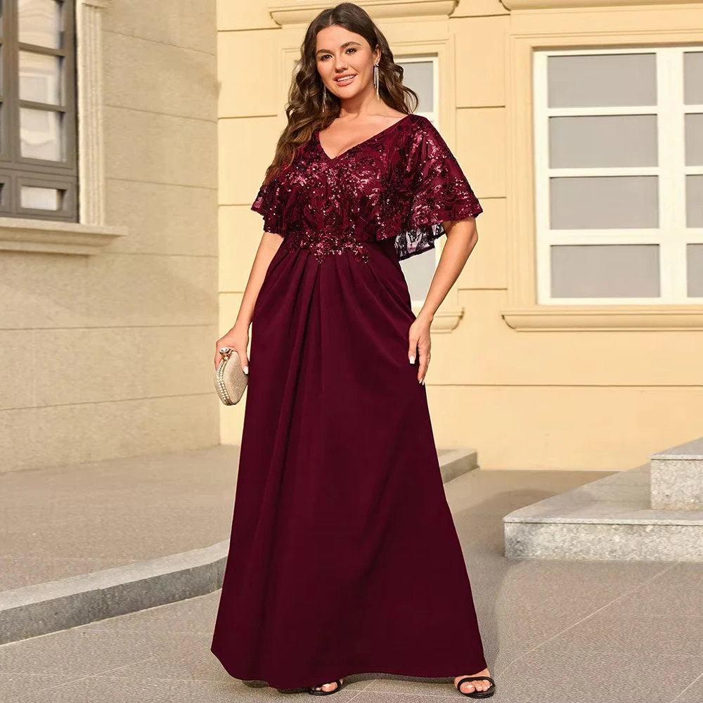 BAZIIINGAAA Party Dress A Bulk Order Short Sleeve Sequin Fishtail V-Neck Floor Length Evening Dresses
BAZIIINGAAA Party Dress A Bulk Order Short Sleeve Sequin Fishtail V-Neck Floor Length Evening Dresses