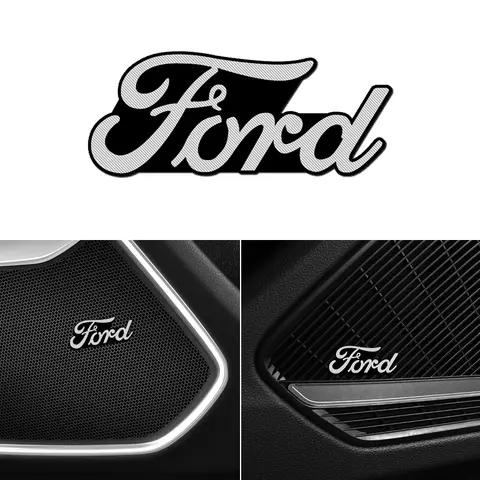 3D hi-fi speaker stereo speaker aluminum badge emblem Sticker for Ford focus Fiesta EcoSport ESCORT ranger fusion mondeo Mustang
