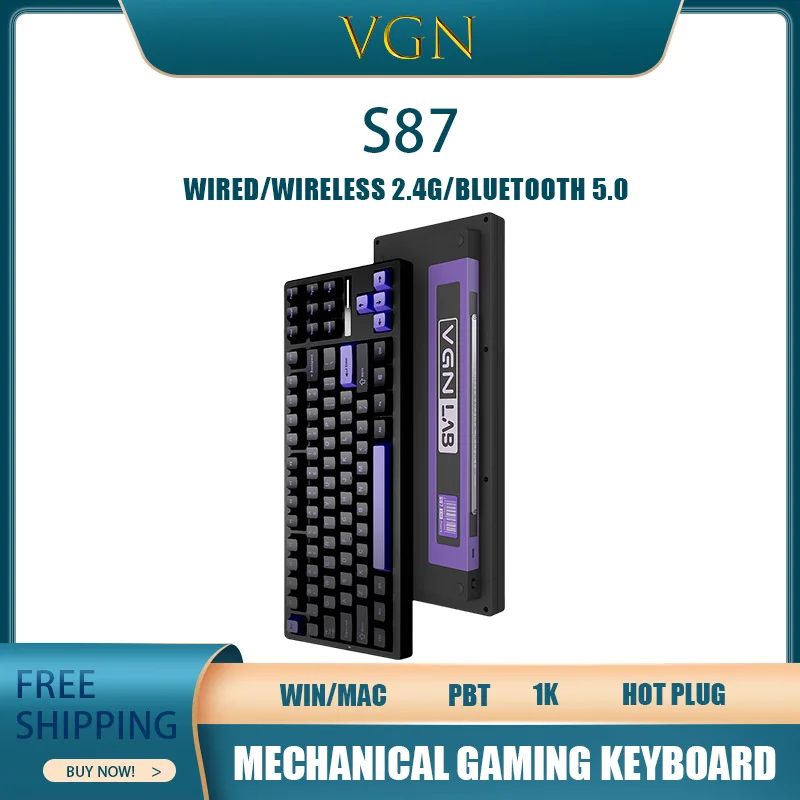 Vgn S87 Механическая игровая клавиатура Беспроводная связь Bluetooth Pbt 1k No-Conflict Настраиваемая полноклавишная компьютерная периферия с возможностью горячей замены
Vgn S87 Механическая игровая клавиатура Беспроводная связь Bluetooth Pbt 1k No-Conflict Настраиваемая полноклавишная компьютерная периферия с возможностью горячей замены