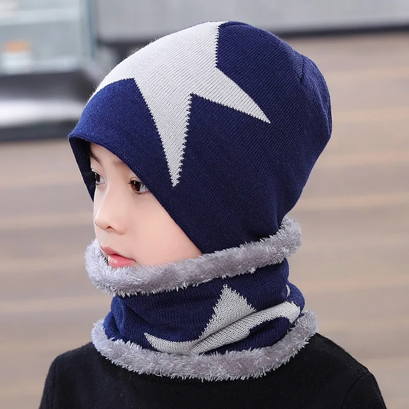 Hot Sale Children's Winter Woolen Hats Scarf Set Kids Boys Casual Warm Knitted Star Pattern Beanie Cap Hat Kids
Hot Sale Children's Winter Woolen Hats Scarf Set Kids Boys Casual Warm Knitted Star Pattern Beanie Cap Hat Kids