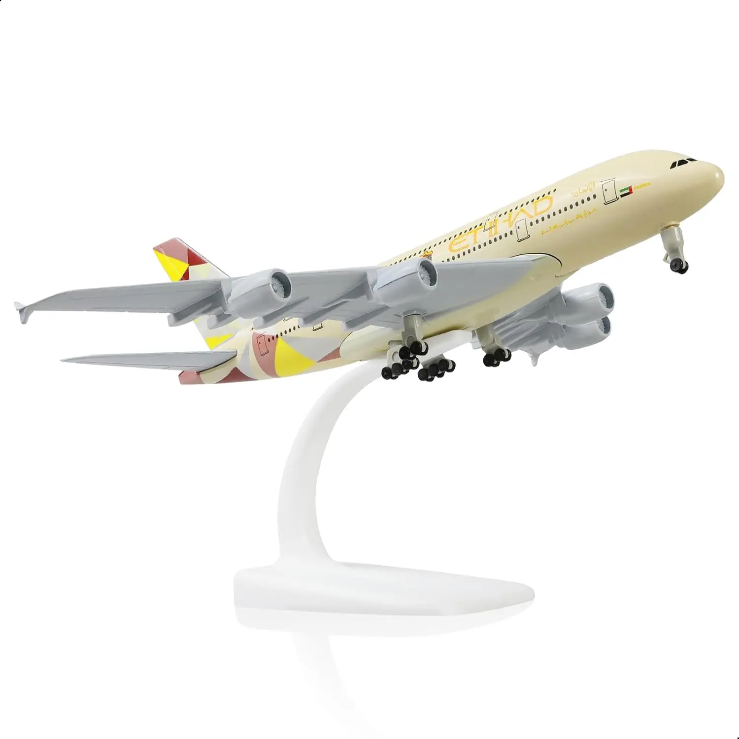 1/300 Scale 20cm Die-cast Metal Toy Plane Model Kit Etihad A380 Sky Jumbo Model Plane with Stand for Collections and Displays
1/300 Scale 20cm Die-cast Metal Toy Plane Model Kit Etihad A380 Sky Jumbo Model Plane with Stand for Collections and Displays