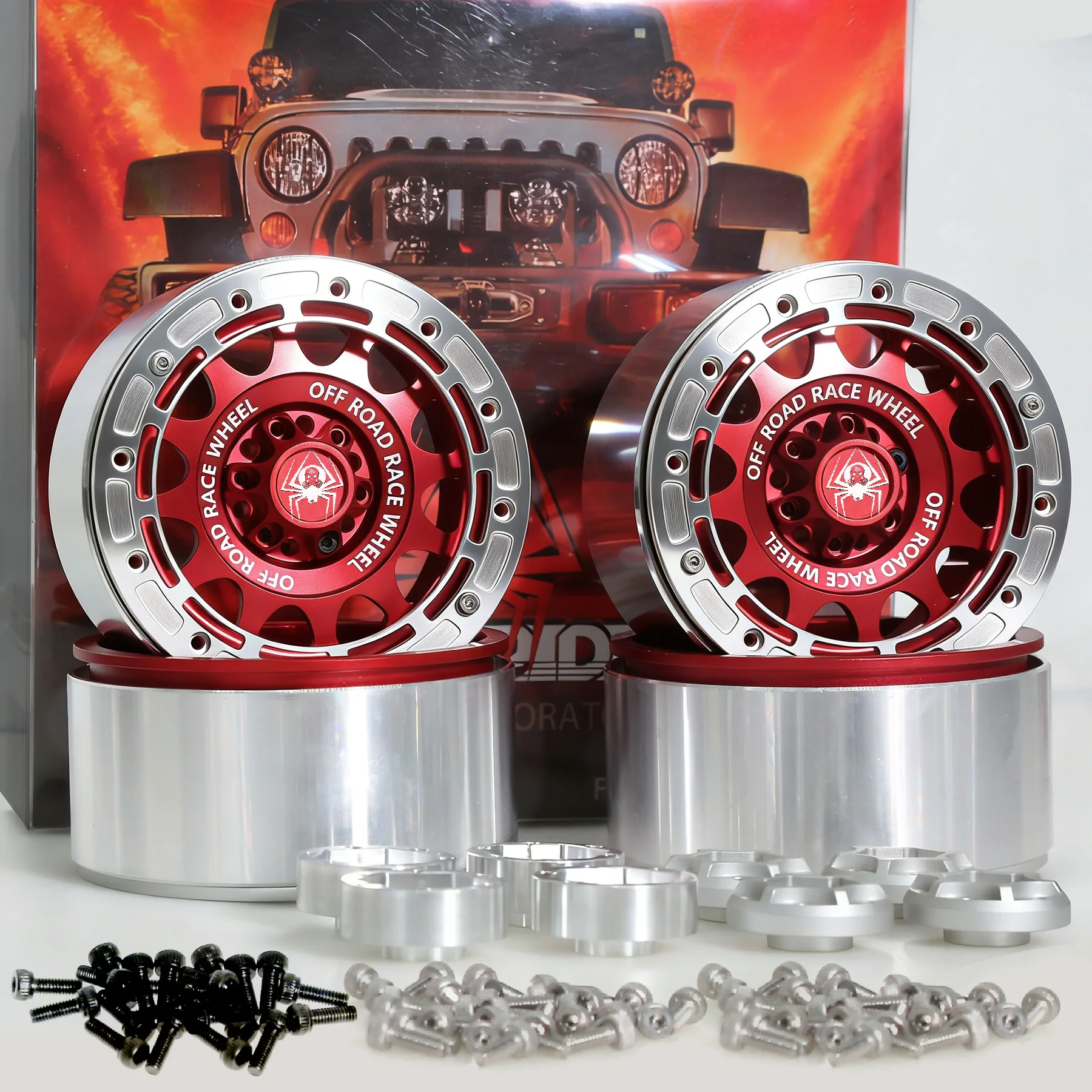 RED SPIDER 2.2 inchMetal Alloy Beadlock Wheel Rims Hubs (4Pcs) for 1/10 RC Crawler Car Axial SCX10 RR10 Wraith 90048 90018 TRX4
RED SPIDER 2.2 inchMetal Alloy Beadlock Wheel Rims Hubs (4Pcs) for 1/10 RC Crawler Car Axial SCX10 RR10 Wraith 90048 90018 TRX4