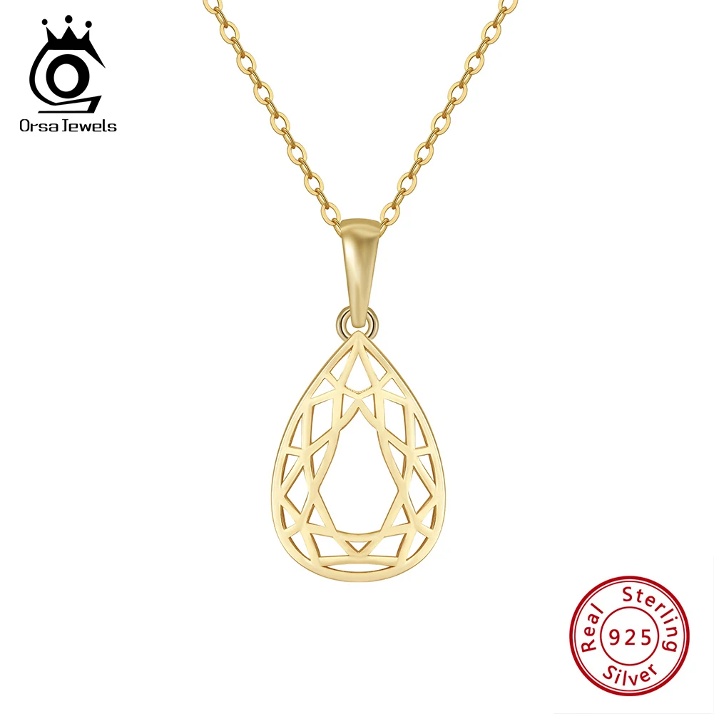 ORSA JEWELS Fashion Water Drop Hollow Pendant Handmade 925 Sterling Silver Pendant Necklace Party Jewelry Gift for Women APN35
ORSA JEWELS Fashion Water Drop Hollow Pendant Handmade 925 Sterling Silver Pendant Necklace Party Jewelry Gift for Women APN35