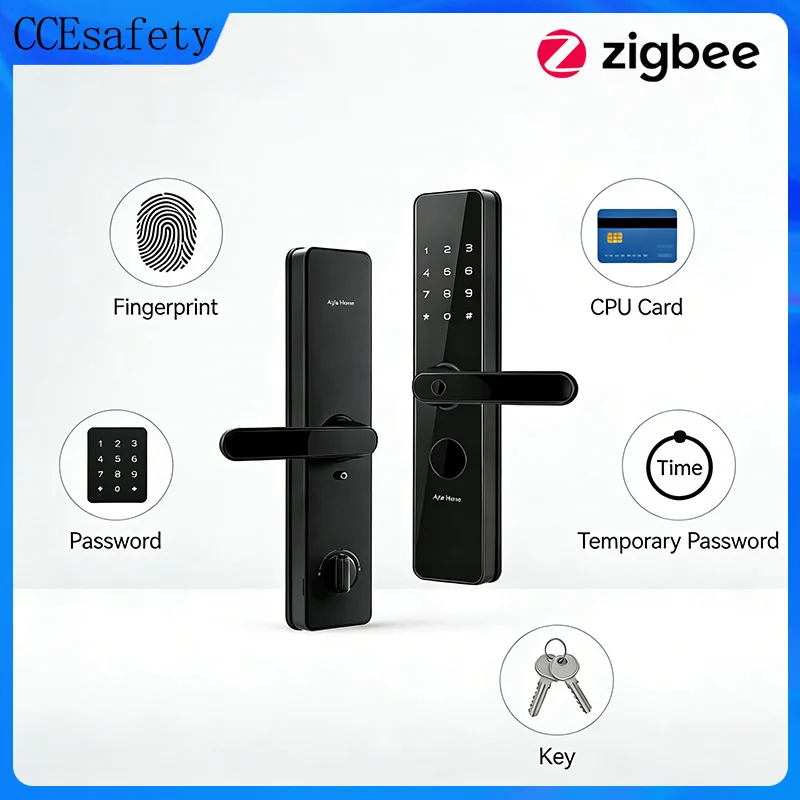 Умный дверной замок Zigbee, цифровой электронный замок с разблокировкой по отпечатку пальца, паролю, карте, защита от кражи для домашней безопасности и квартиры
Умный дверной замок Zigbee, цифровой электронный замок с разблокировкой по отпечатку пальца, паролю, карте, защита от кражи для домашней безопасности и квартиры