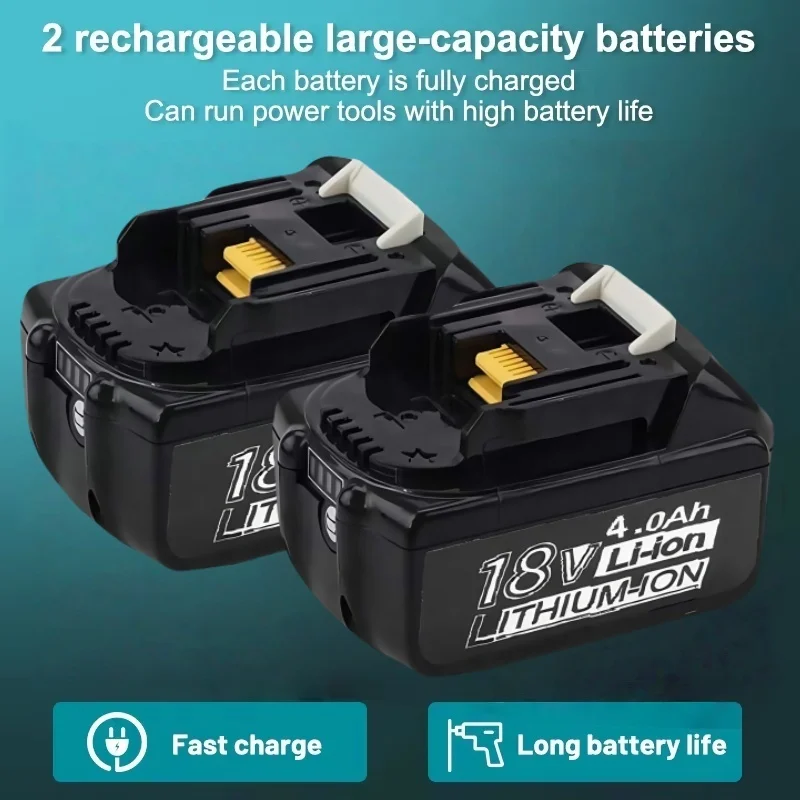 2PCS Battery Replacement For Makita 18V, BL1860B 4.0Ah Lithium Battery Makita Battery Replacement
2PCS Battery Replacement For Makita 18V, BL1860B 4.0Ah Lithium Battery Makita Battery Replacement