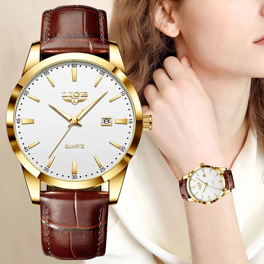 LIGE новые модные коричневые кожаные часы женские военные спортивные женские кварцевые наручные часы повседневные водонепроницаемые хронограф Montre Femme
LIGE новые модные коричневые кожаные часы женские военные спортивные женские кварцевые наручные часы повседневные водонепроницаемые хронограф Montre Femme