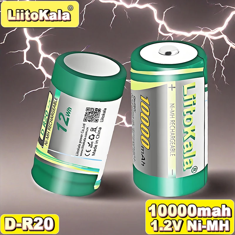LittoKala Ni-MH D Cell 10000mAh Anti-Leak Wide Temperature Range for Emergency Lights
LittoKala Ni-MH D Cell 10000mAh Anti-Leak Wide Temperature Range for Emergency Lights