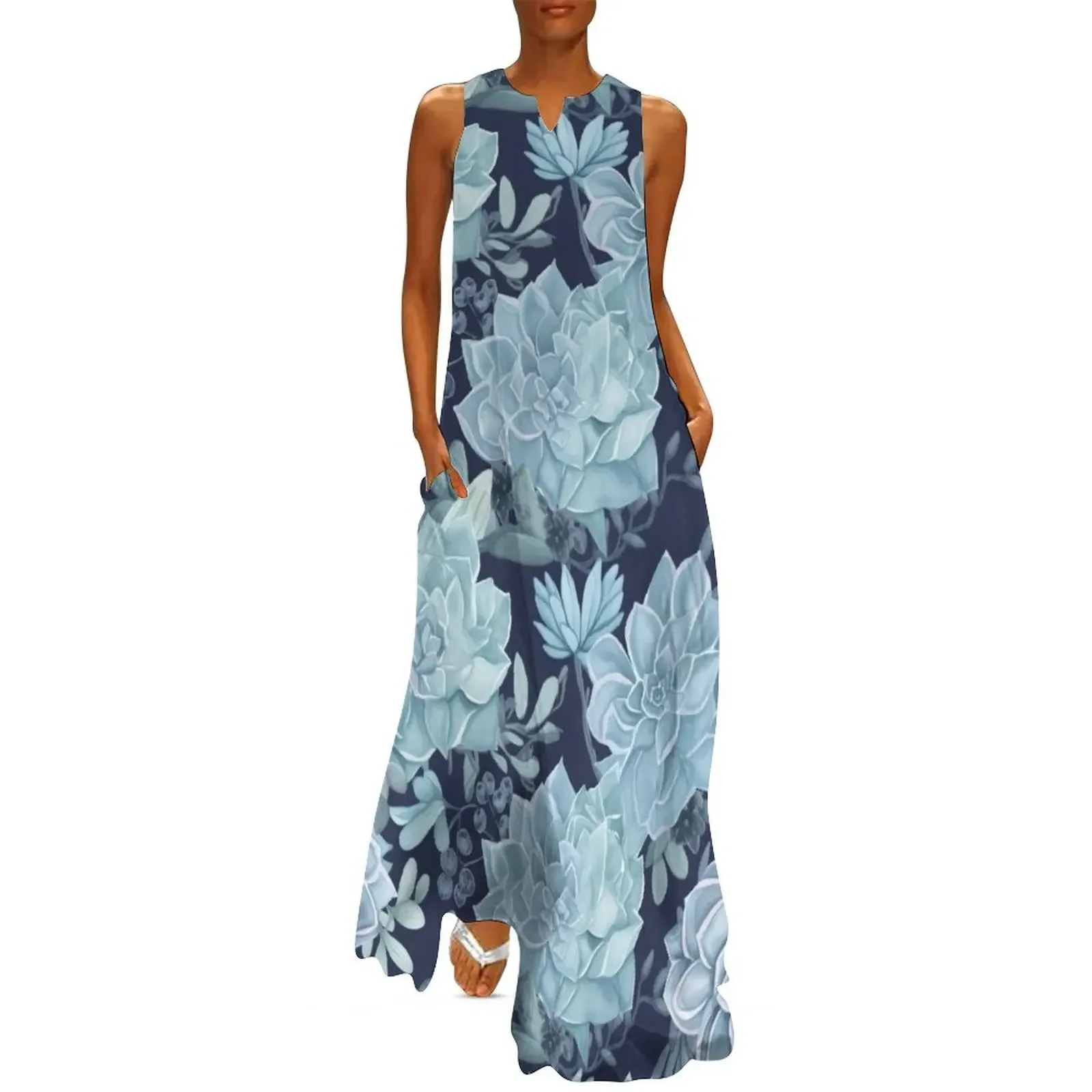 Blue Succulent Floral Clothing Design Blue Floral Pattern Blue Flower Long Dress Elegant gown Woman clothes Dress
Blue Succulent Floral Clothing Design Blue Floral Pattern Blue Flower Long Dress Elegant gown Woman clothes Dress