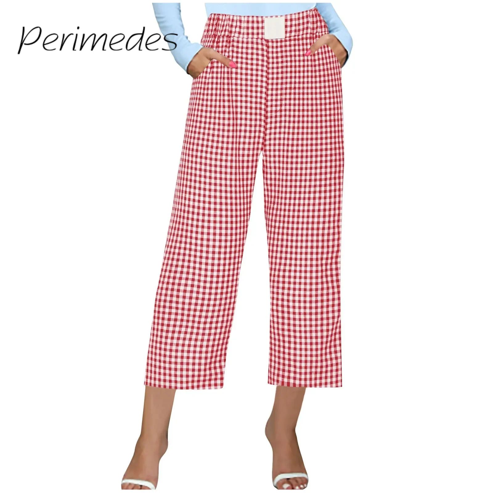 Women'S Casual Cropped Trousers Loose Comfortable High Waist Pants Vintage Plaid Printed 2024 Summer New Pants With Pockets
Women'S Casual Cropped Trousers Loose Comfortable High Waist Pants Vintage Plaid Printed 2024 Summer New Pants With Pockets
