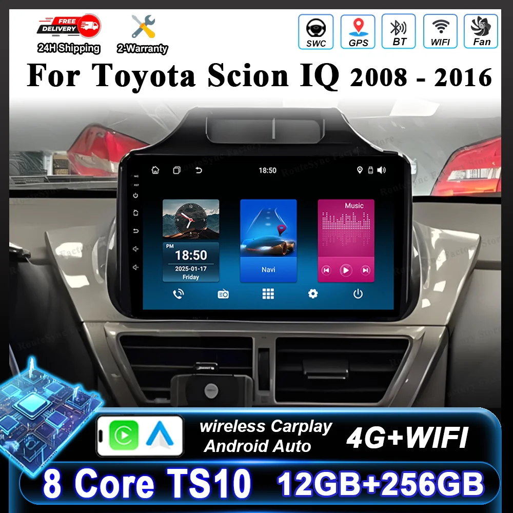 Android 16 Carplay Auto For Toyota Scion IQ 2008 -2016 Car Bluetooth Radio Multimedia Video Player Navigation GPS Touch Screen
Android 16 Carplay Auto For Toyota Scion IQ 2008 -2016 Car Bluetooth Radio Multimedia Video Player Navigation GPS Touch Screen