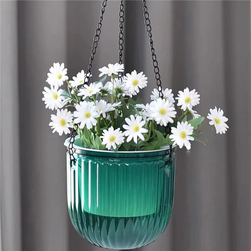 ABUL-4 Pack Self Watering Planters Indoor Hanging Flower Pots, 6.5 Inch Outdoor Hanging Plant Pot Basket (Emerald)
ABUL-4 Pack Self Watering Planters Indoor Hanging Flower Pots, 6.5 Inch Outdoor Hanging Plant Pot Basket (Emerald)