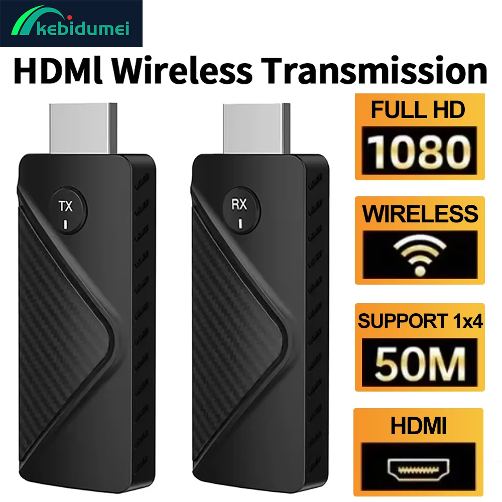 Kebidumei 1080P HD беспроводной видеопередатчик приемник HDMI-совместимый удлинитель адаптер TV Stick Dongle для проектора монитора ПК
Kebidumei 1080P HD беспроводной видеопередатчик приемник HDMI-совместимый удлинитель адаптер TV Stick Dongle для проектора монитора ПК