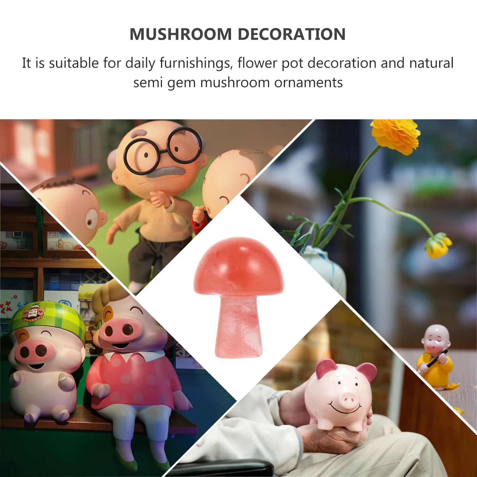 5 Pcs Ornament Mushroom Sculpture Shaped Statues Mini Flowerpot Charms Red Garden Decor Gemstone
5 Pcs Ornament Mushroom Sculpture Shaped Statues Mini Flowerpot Charms Red Garden Decor Gemstone
