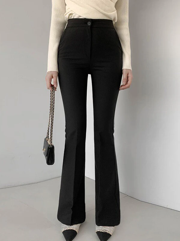 High Waist Commuter Style Women's Slim Fit Casual Pants Fashionable All-Match Korean Version Polyester Blend Breathable
High Waist Commuter Style Women's Slim Fit Casual Pants Fashionable All-Match Korean Version Polyester Blend Breathable