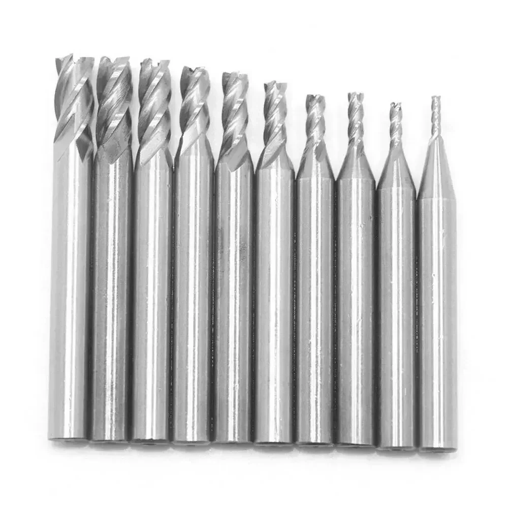 10PCS HSS CNC End Mills 1.5-6mm - 4 Flute Cobalt Milling Bits for Aluminum & Metal Engraving"
10PCS HSS CNC End Mills 1.5-6mm - 4 Flute Cobalt Milling Bits for Aluminum & Metal Engraving"