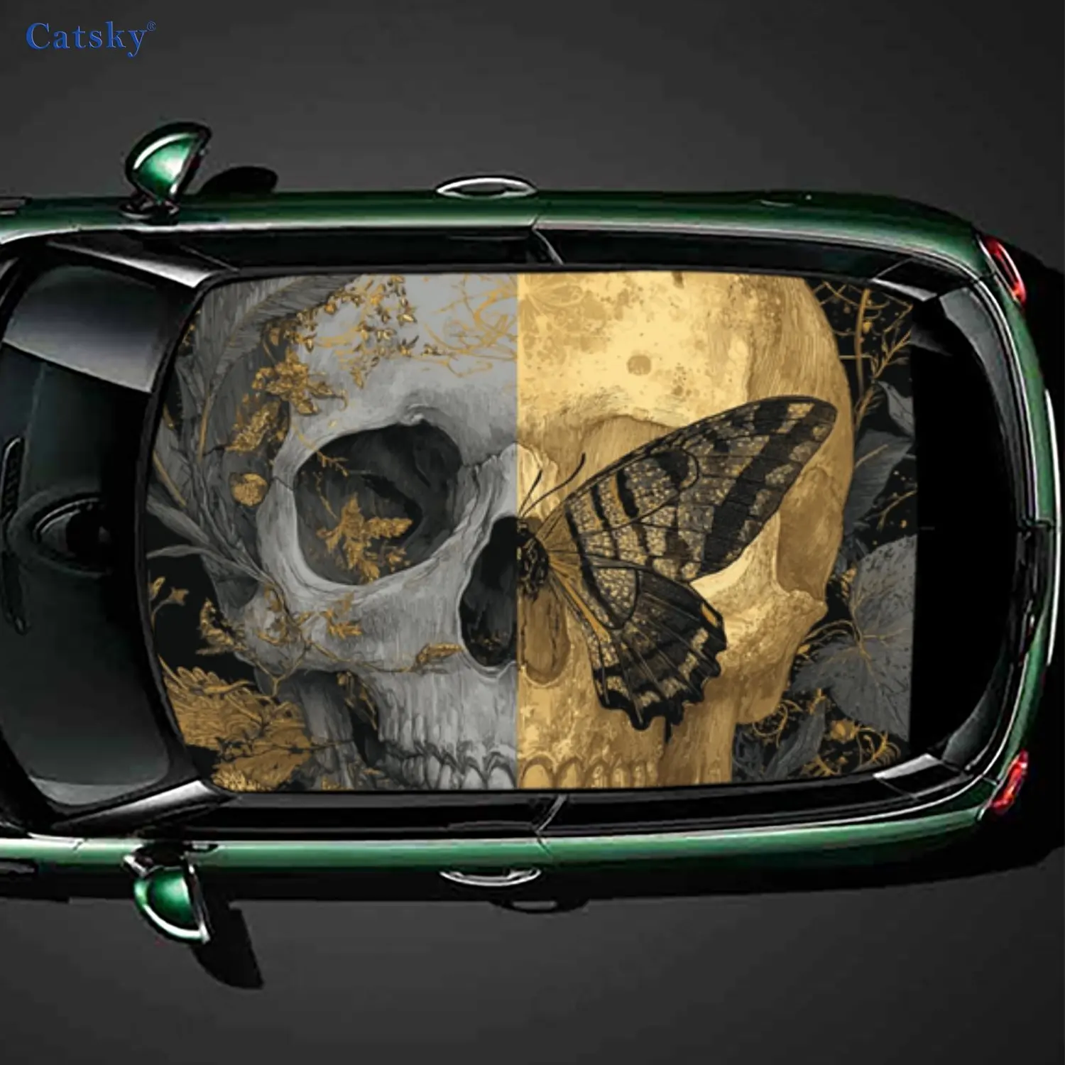 Butterfly And Skull Car Roof Sticker Wrap Racing SUV Auto Accessories Packaging PVC Car Hood Graphic Decal Decoration Gift
Butterfly And Skull Car Roof Sticker Wrap Racing SUV Auto Accessories Packaging PVC Car Hood Graphic Decal Decoration Gift