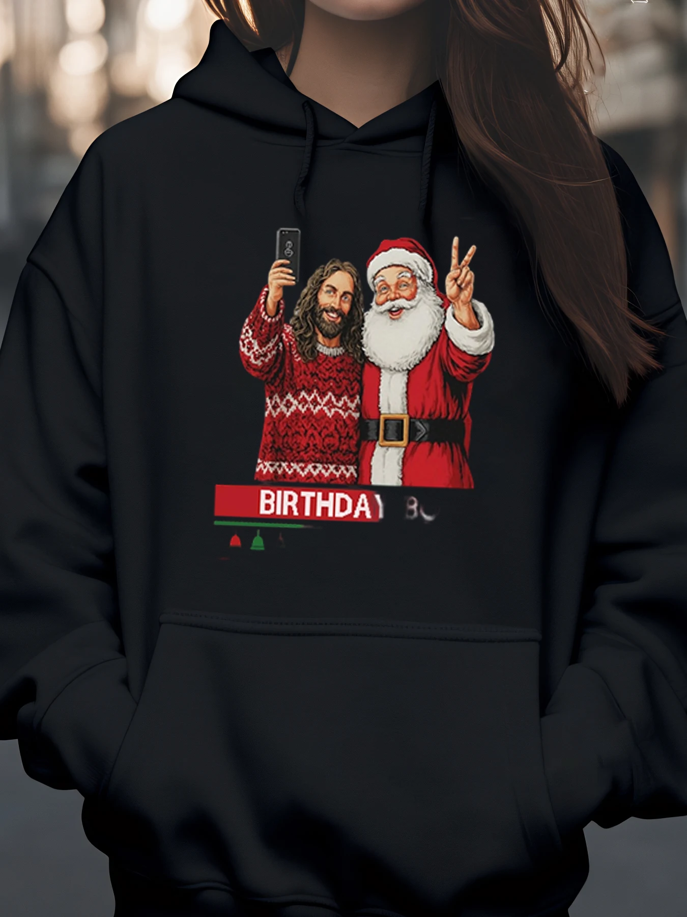 Санта-Клаус для селфи на день рождения, Рождество, толстовка с капюшоном, праздничный подарок для мужчин и женщин
Санта-Клаус для селфи на день рождения, Рождество, толстовка с капюшоном, праздничный подарок для мужчин и женщин