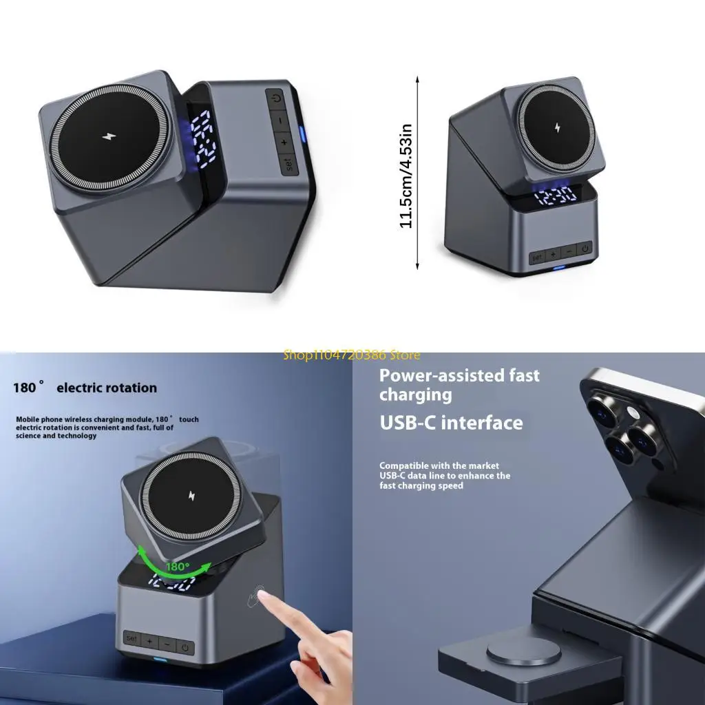 K0EA Автоматическая вращающаяся магнитная зарядная станция 4 в 1, беспроводная зарядная станция для нескольких устройств для и
K0EA Автоматическая вращающаяся магнитная зарядная станция 4 в 1, беспроводная зарядная станция для нескольких устройств для и