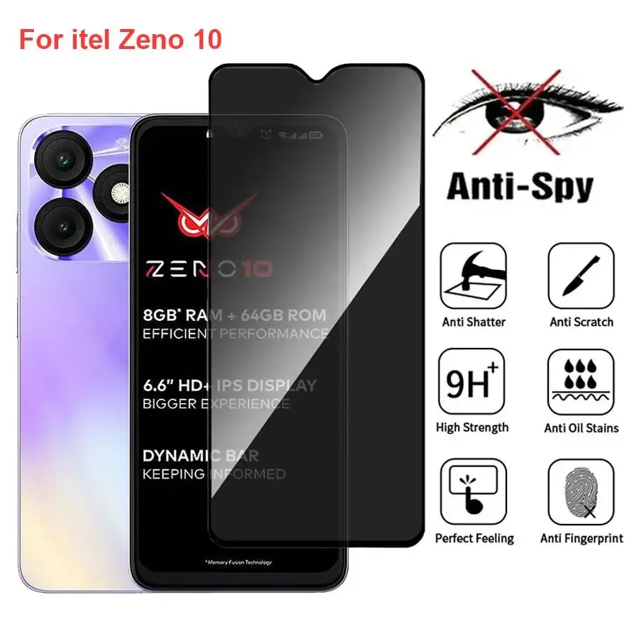 Zeno 10 Anti Spy Privacy Tempered Glass Protector Compatible For Itel Zeno10 Full Cover Screen Phone Film
Zeno 10 Anti Spy Privacy Tempered Glass Protector Compatible For Itel Zeno10 Full Cover Screen Phone Film
