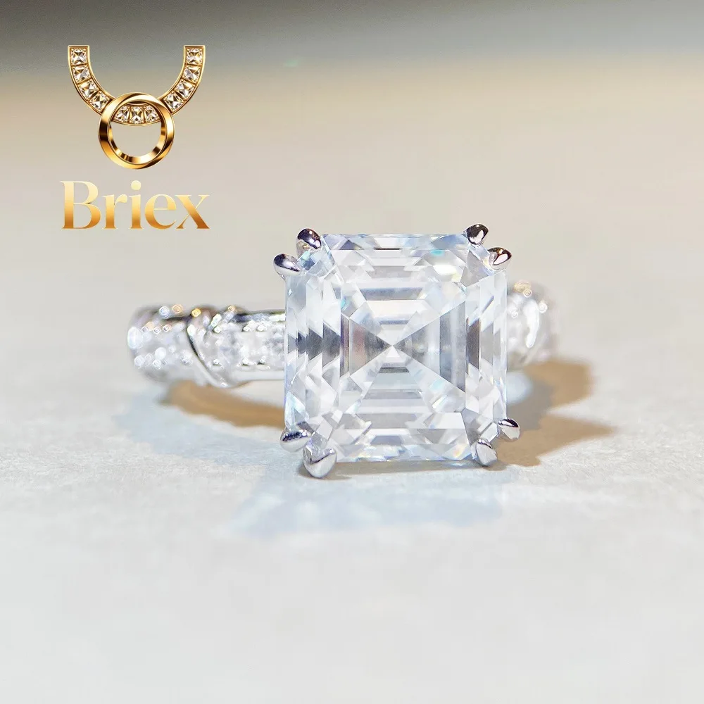 Briex Jewelry Luxury Solid Platinum PT950 Asche moissanite diamond ring 5 karat shaped diamond ring
Briex Jewelry Luxury Solid Platinum PT950 Asche moissanite diamond ring 5 karat shaped diamond ring