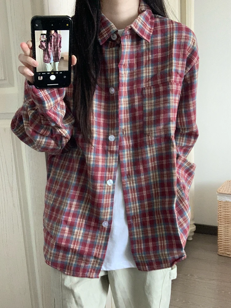 Retro American Plaid Shirt Men's Long Sleeve Autumn High Sensation Lazy Style Couple Outerwear Anti-Wrinkle Treatment Standar...
Retro American Plaid Shirt Men's Long Sleeve Autumn High Sensation Lazy Style Couple Outerwear Anti-Wrinkle Treatment Standar...