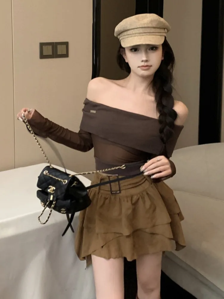 Sexy See-through Long Sleeve Base Shirt Women's Design Unique Autumn Winter One-Shoulder Mesh Underwear Commute Simple Style
Sexy See-through Long Sleeve Base Shirt Women's Design Unique Autumn Winter One-Shoulder Mesh Underwear Commute Simple Style