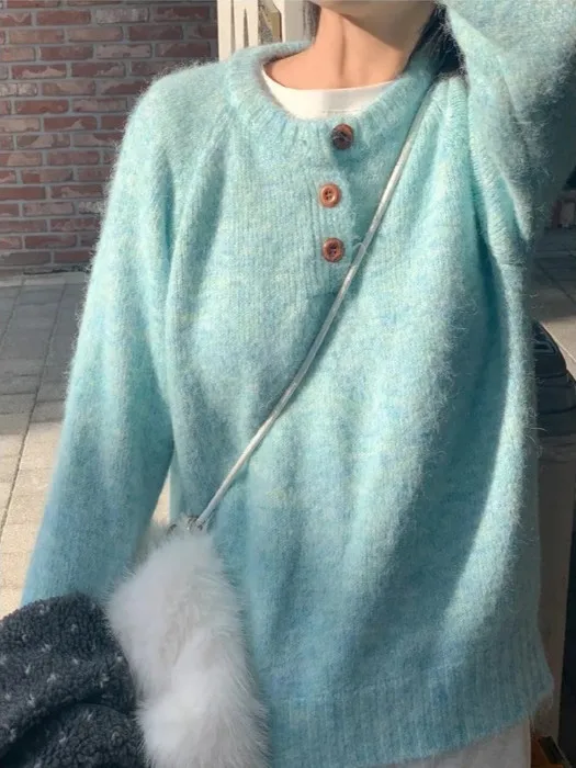 Sweet Loose Casual Women's Knitted Sweater round Neck Pullover Korean Style Youthful Polyester Fiber Winter Fashion
Sweet Loose Casual Women's Knitted Sweater round Neck Pullover Korean Style Youthful Polyester Fiber Winter Fashion