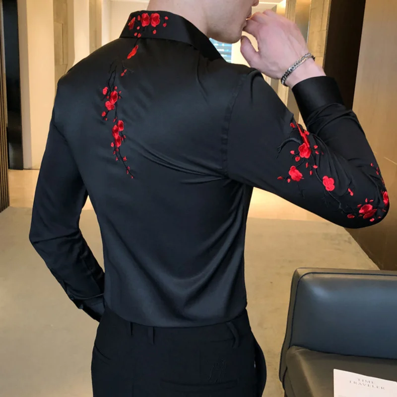 Embroidery Casual Long Sleeve Gentlemen Shirts Social Blouses Korean Shirt Men Fashion 2020 Autumn New Slim Fit Dress Male Shirt
Embroidery Casual Long Sleeve Gentlemen Shirts Social Blouses Korean Shirt Men Fashion 2020 Autumn New Slim Fit Dress Male Shirt