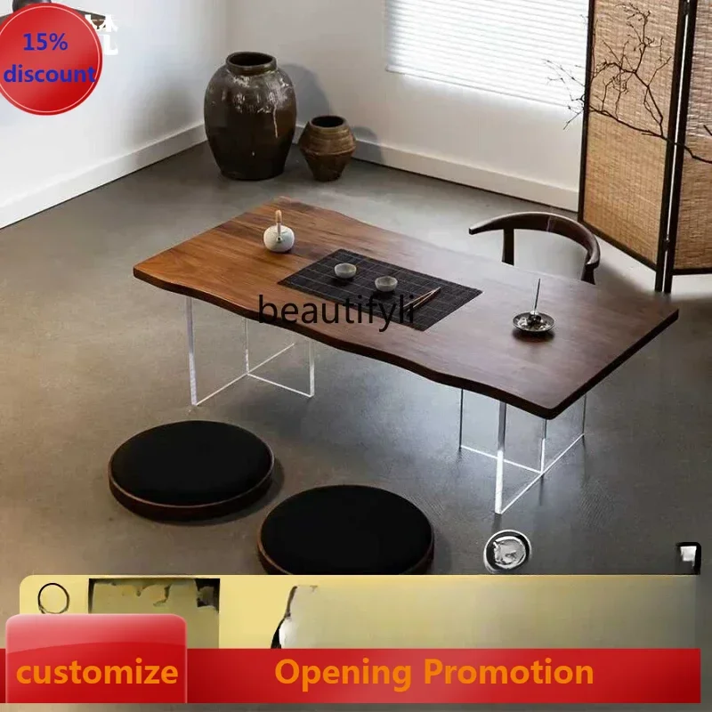 ss7486 North American black walnut log tea table, tatami tea table, Japanese coffee table New Light Luxury
ss7486 North American black walnut log tea table, tatami tea table, Japanese coffee table New Light Luxury