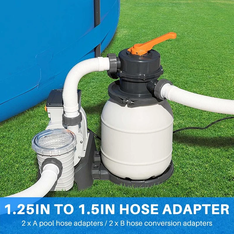Replacement Hose Drain Plug Connector Adapter A W/Collar&B Kit Pool Drain Adapter,Converts 1.25 To 1.5 Inch Pool Hose
Replacement Hose Drain Plug Connector Adapter A W/Collar&B Kit Pool Drain Adapter,Converts 1.25 To 1.5 Inch Pool Hose